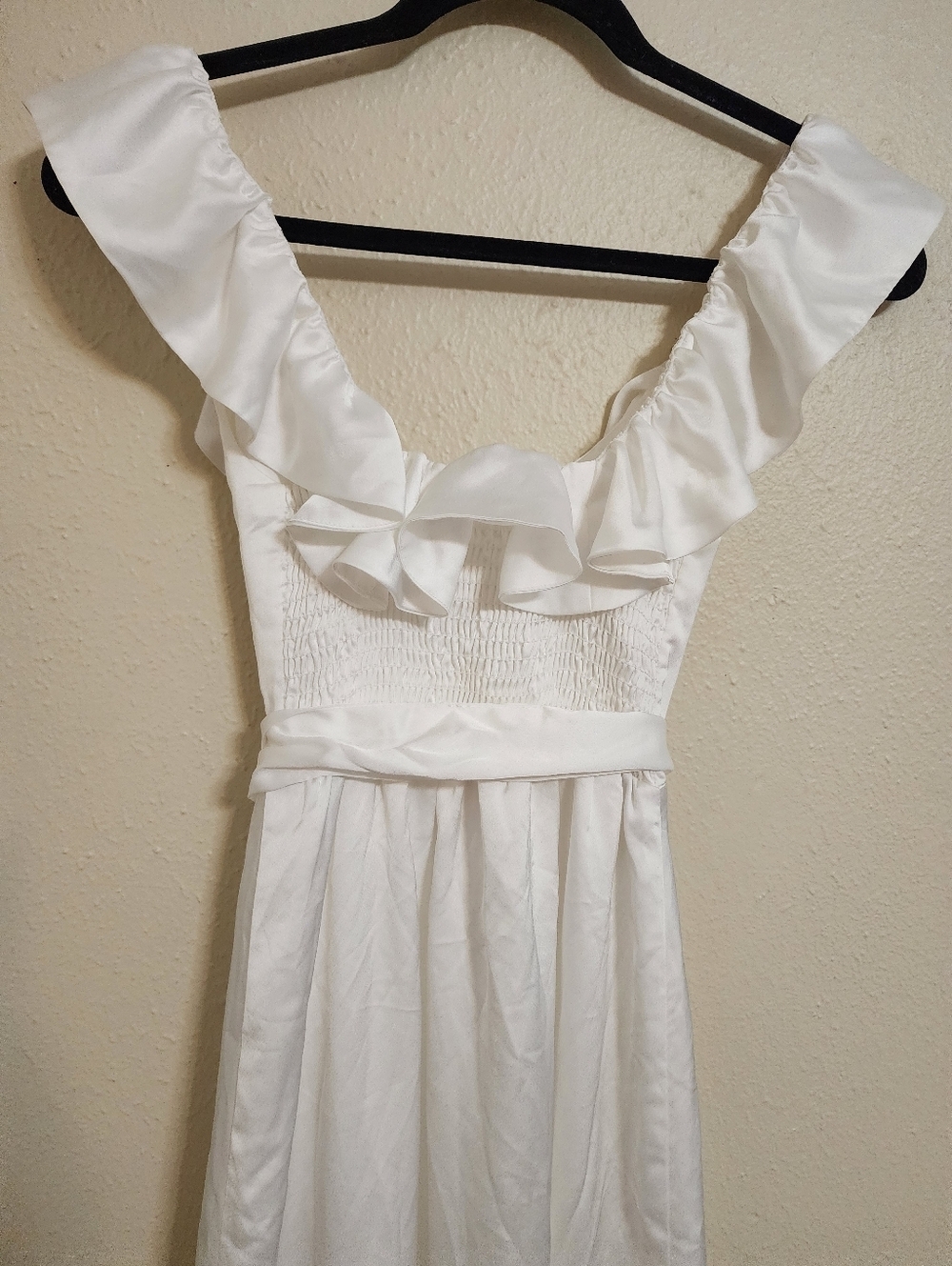 Show Me Your Mumu Alexis Ivory Luxe Satin Midi Dress XS Wedding Bridal Party - Picture 5 of 7